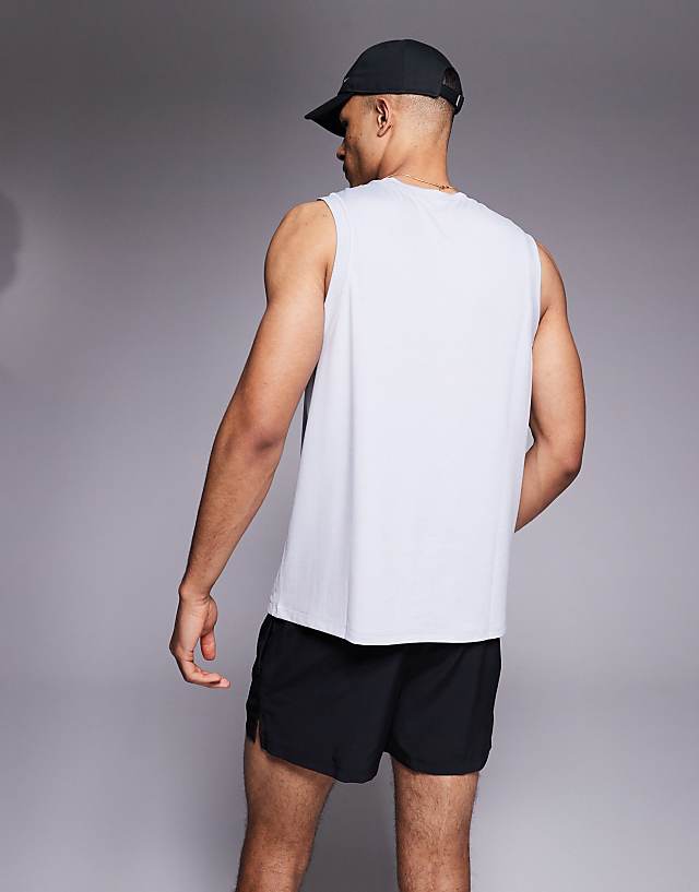 4505 Brushed Finish Quick Dry Performance Tank In Grey Marl