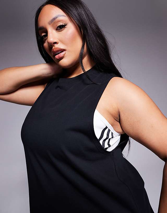 4505 Curve Icon Cotton Drop Armhole Vest With Quick Dry Finish In Black