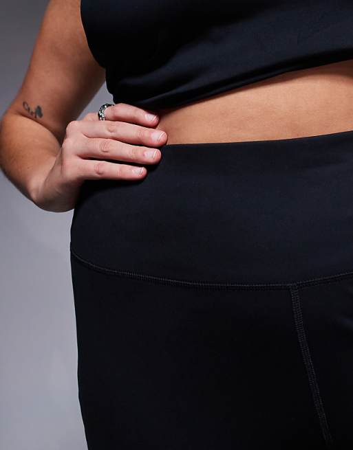 4505 Curve Icon Soft Touch High Waist Slim Kick Yoga Legging In Black