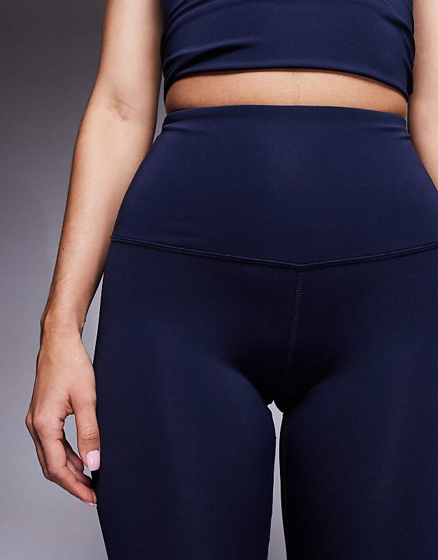 4505 Hourglass Icon Active Bum Sculpt High Waist Gym Legging With Inner Pocket In Deep Navy