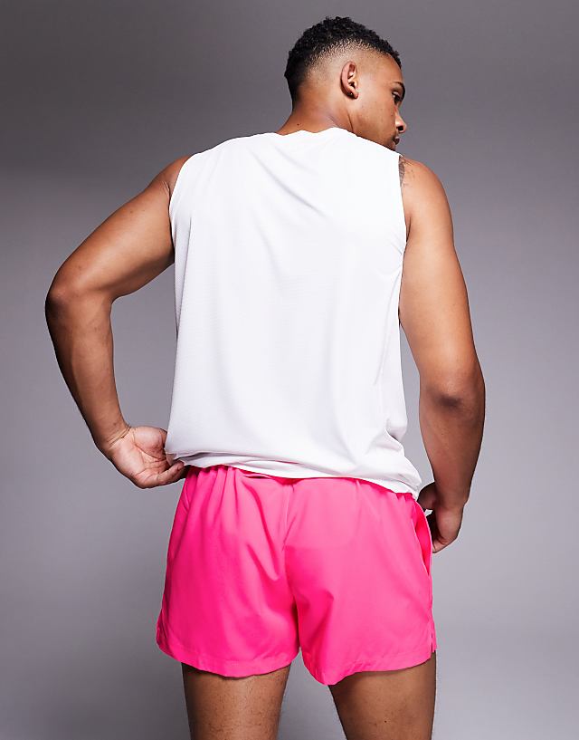 4505 Icon 3 Inch Quick Dry Running Shorts With Back Phone Pocket In Bright Pink