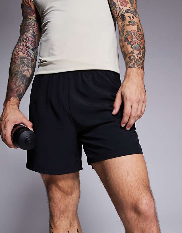 4505 Icon 5 Inch Quick Dry Training Shorts With Zip Pockets In Black