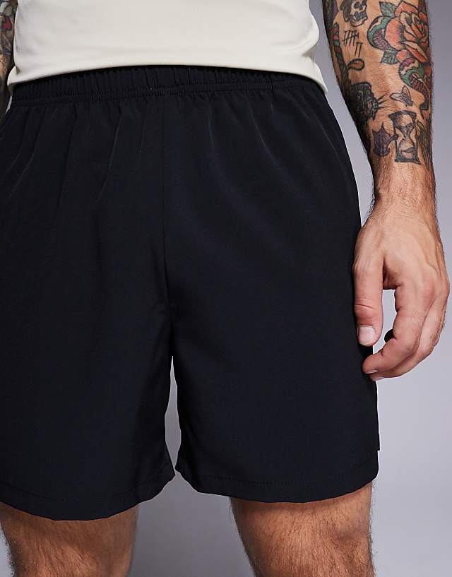 4505 Icon 5 Inch Quick Dry Training Shorts With Zip Pockets In Black