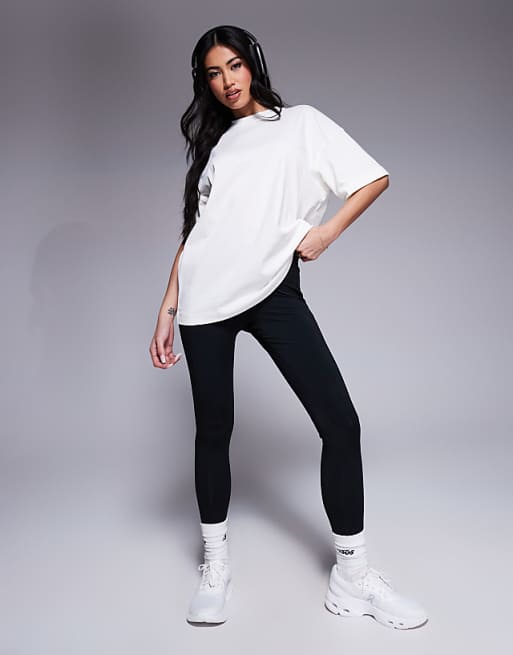 4505 Icon Heavyweight Cotton Oversized T-shirt With Quick Dry Finish In Off White