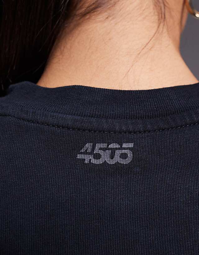 4505 Icon Heavyweight Cotton Oversized T-shirt With Quick Dry Finish In Washed Black