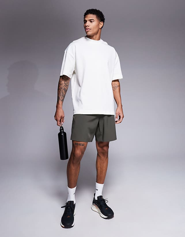 4505 Icon Heavyweight Cotton Oversized T-shirt With Quick Dry Finish In Off White