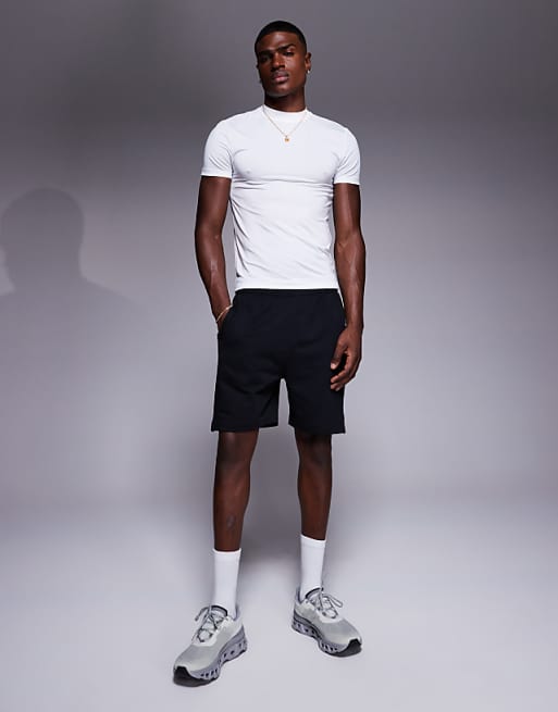 4505 Icon muscle fit training t-shirt with quick dry in white