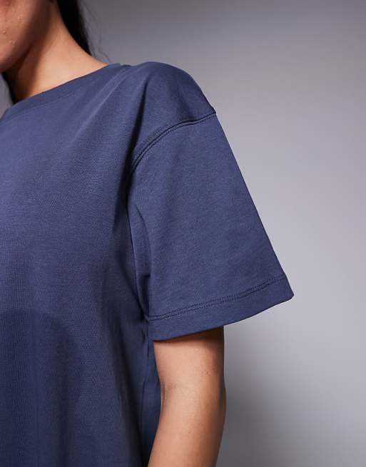 4505 Icon Oversized Cotton T-shirt With Quick Dry Finish In Navy