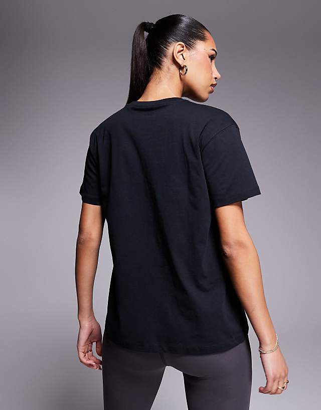 4505 Icon Oversized Cotton T-shirt With Quick Dry Finish In Black
