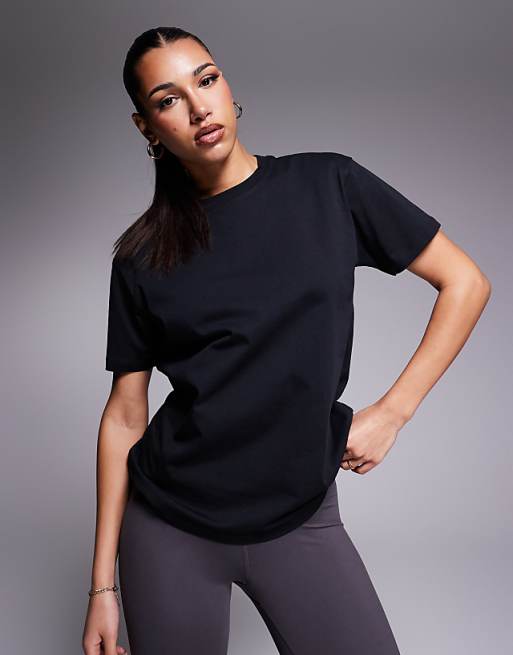 4505 Icon oversized cotton t-shirt with quick dry finish in black
