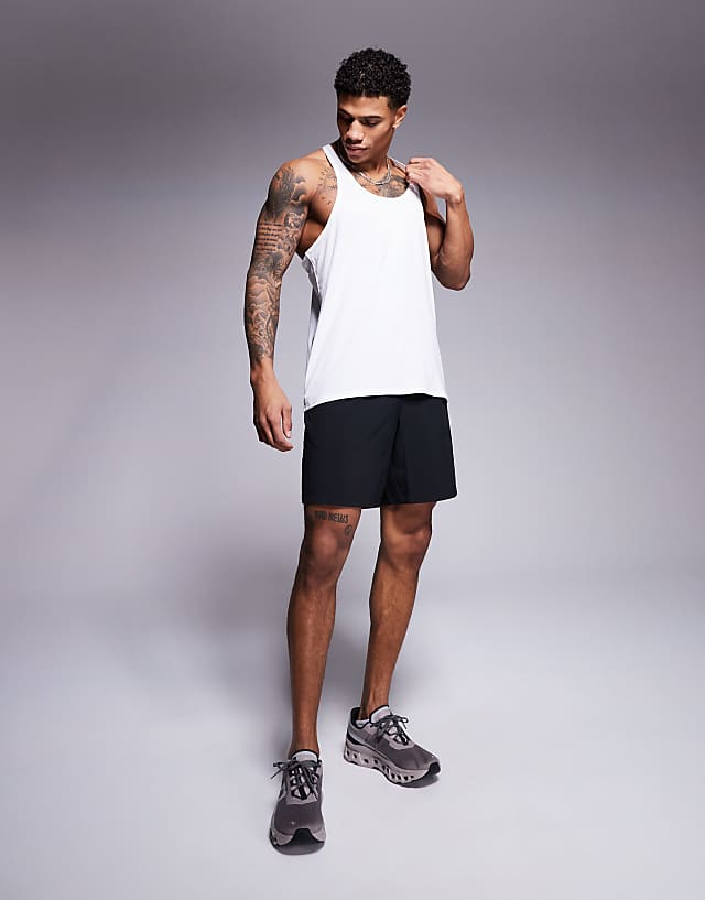 4505 Icon Performance Jersey Quick Dry Stringer Vest In White