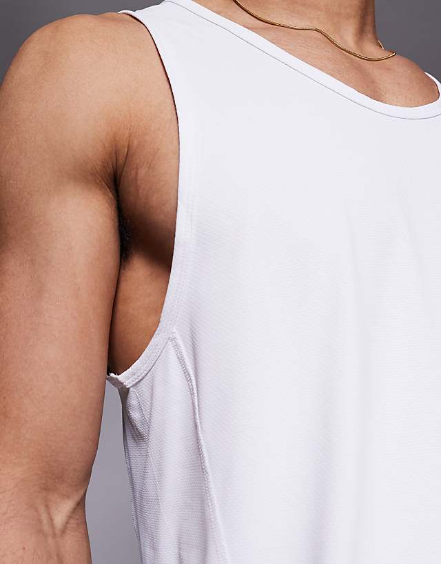 4505 Icon Training Vest With Racer Back In White