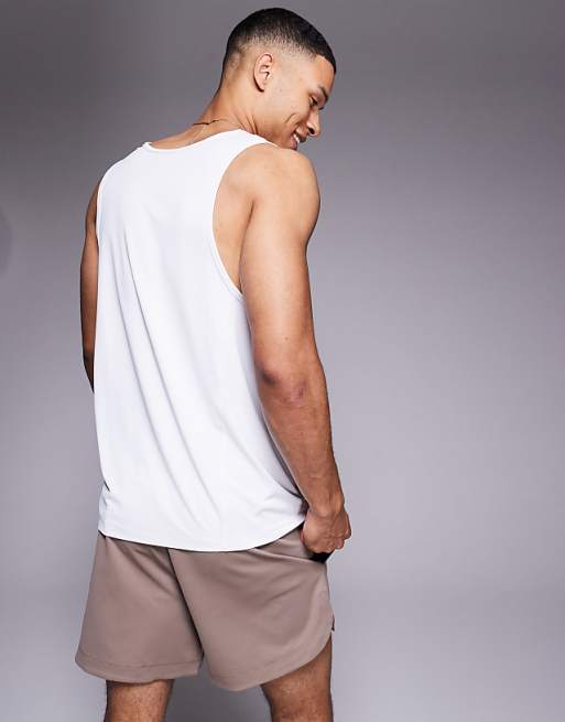 4505 Icon Training Vest With Racer Back In White