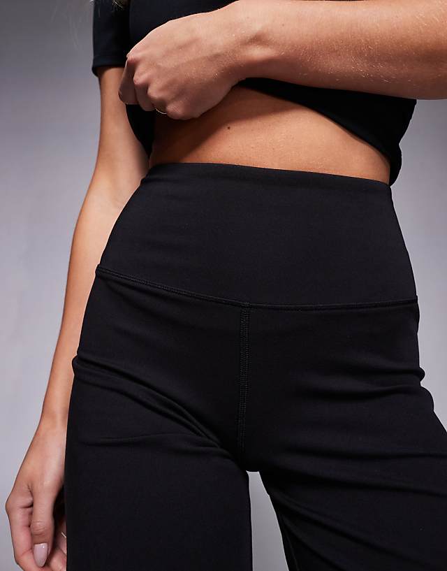 4505 Petite Icon Soft Touch High Waist Wide Leg Dance Pant In Black