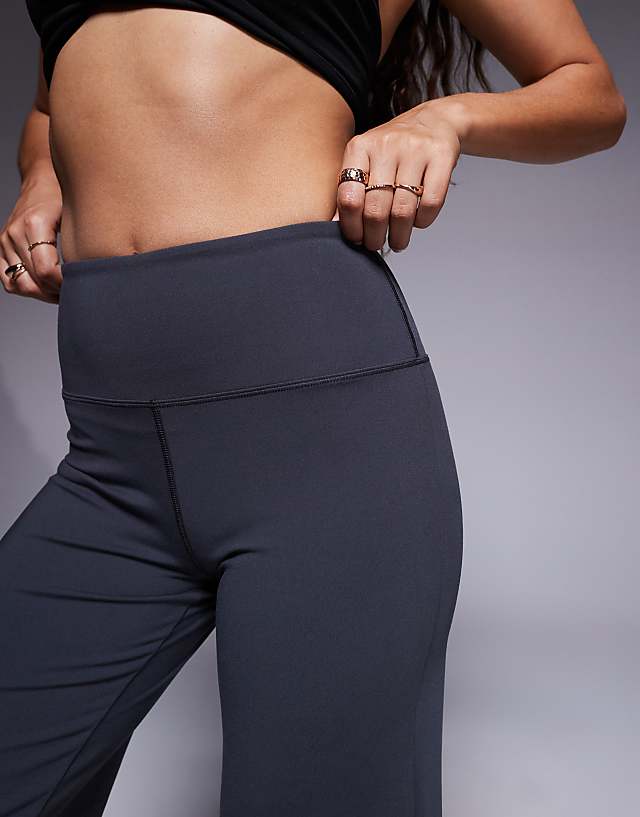 4505 Petite Icon Soft Touch High Waist Wide Leg Dance Pant In Iron Grey