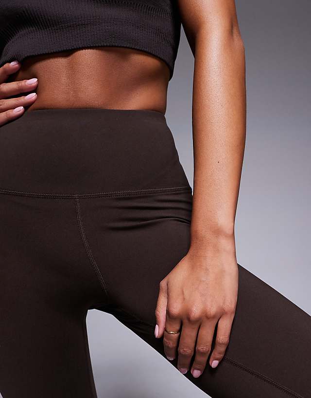 4505 Petite Icon Soft Touch High Waist Yoga Legging In Chocolate
