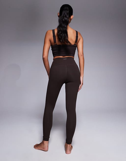 4505 Petite Icon Soft Touch High Waist Yoga Legging In Chocolate
