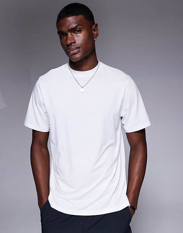 4505 Quick Dry Performance Jersey Back Graphic Oversized Running T-shirt In White