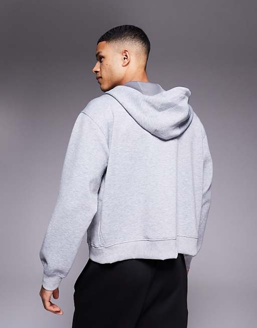 4505 Quick Dry Performance Jersey Training Hoodie In Grey Marl