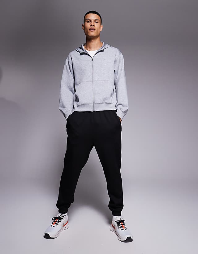 4505 Quick Dry Performance Jersey Training Hoodie In Grey Marl