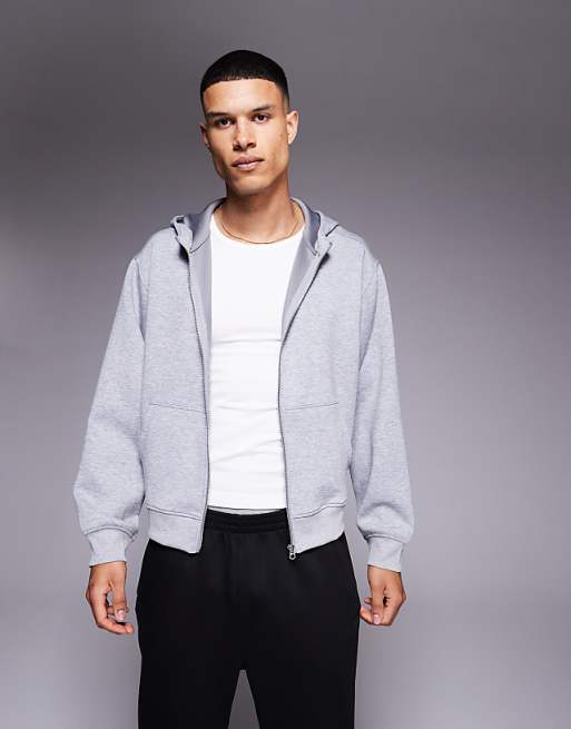 4505 quick dry performance jersey training hoodie in grey marl