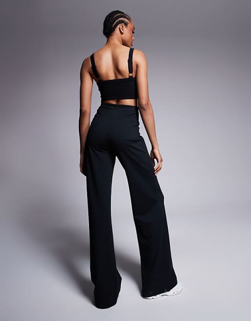 4505 Tall Icon Soft Touch High Waist Wide Leg Dance Pant In Black