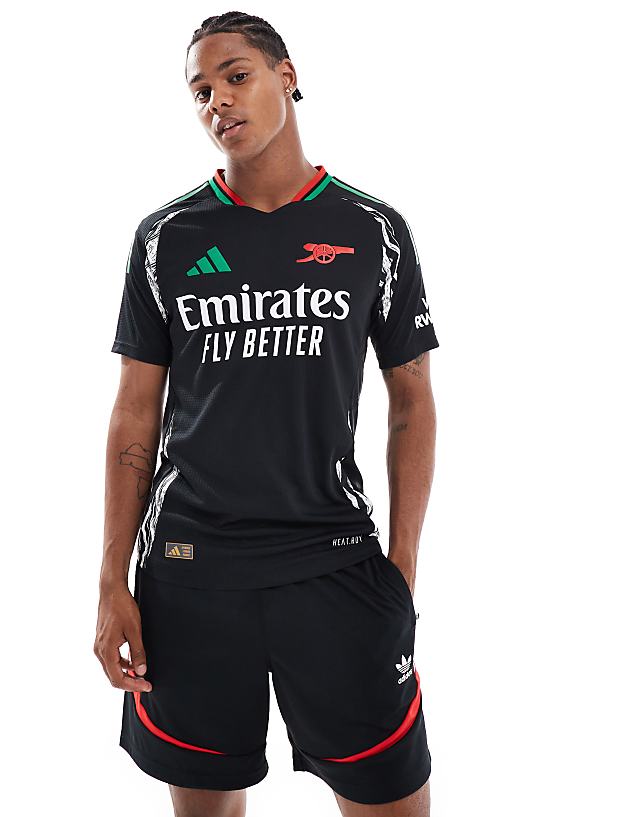 Adidas Football Arsenal 24/25 Away Authentic Jersey In Black