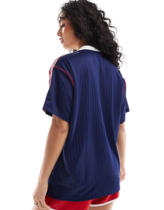 Adidas Football Arsenal Icons T-shirt In Navy And Red