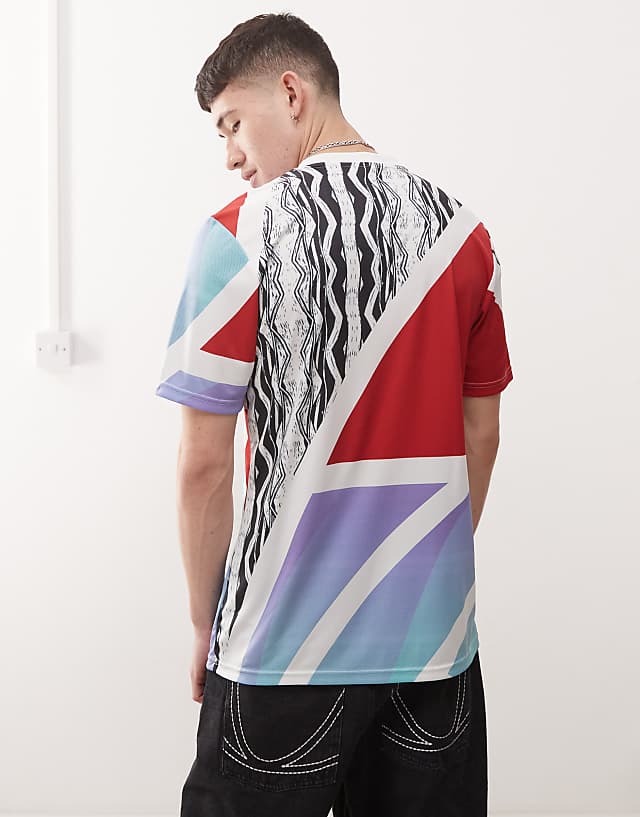 Adidas Football Arsenal Pre Shirt In Red White Blue Print