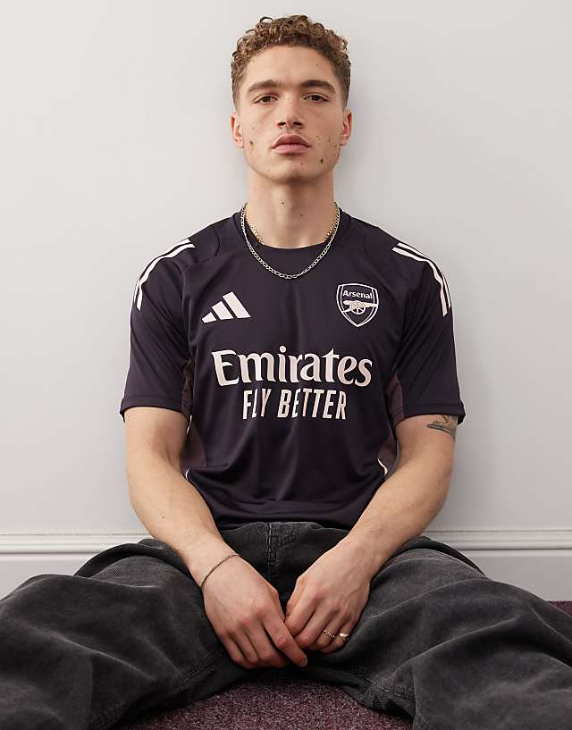adidas Football Arsenal training t-shirt in dark purple