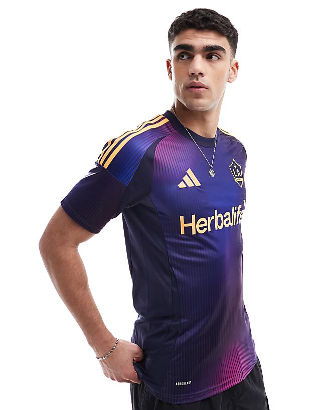 Adidas Football LA Galaxy Away Jersey In Purple