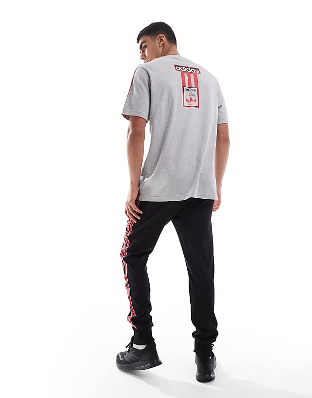 Adidas Football Manchester United Icons Trackpants In Black And Red