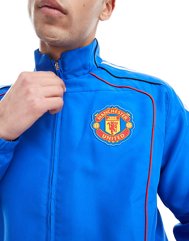 Adidas Football Manchester United Urban Purist Track Top In Blue