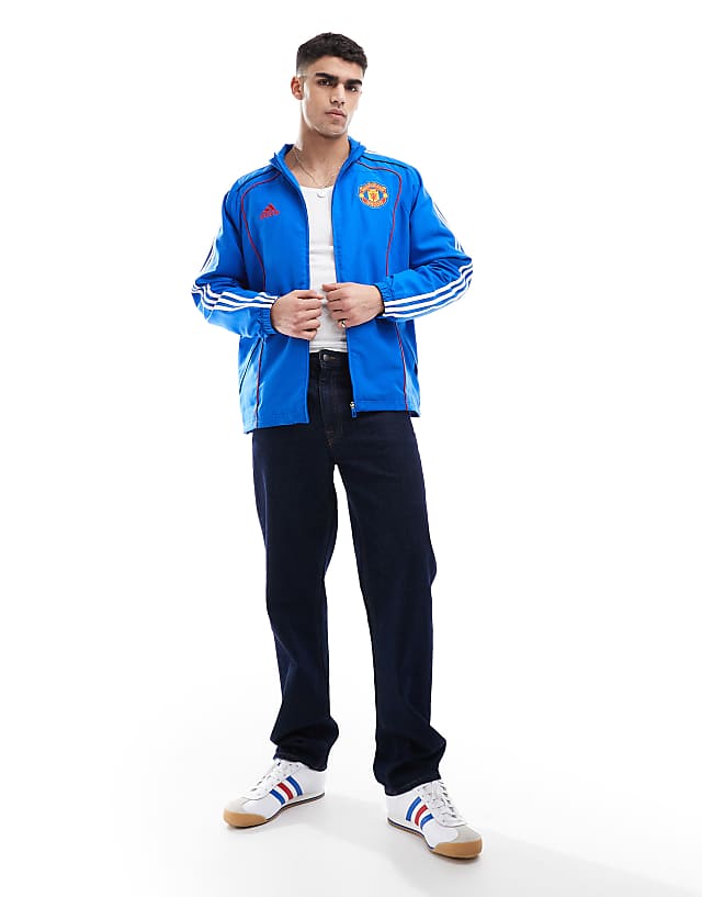 Adidas Football Manchester United Urban Purist Track Top In Blue