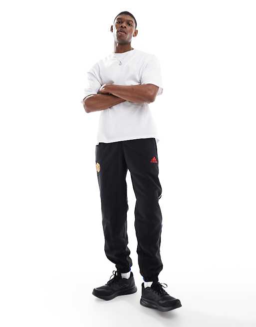 Adidas Football Manchester United Urban Purist Trackpants In Black