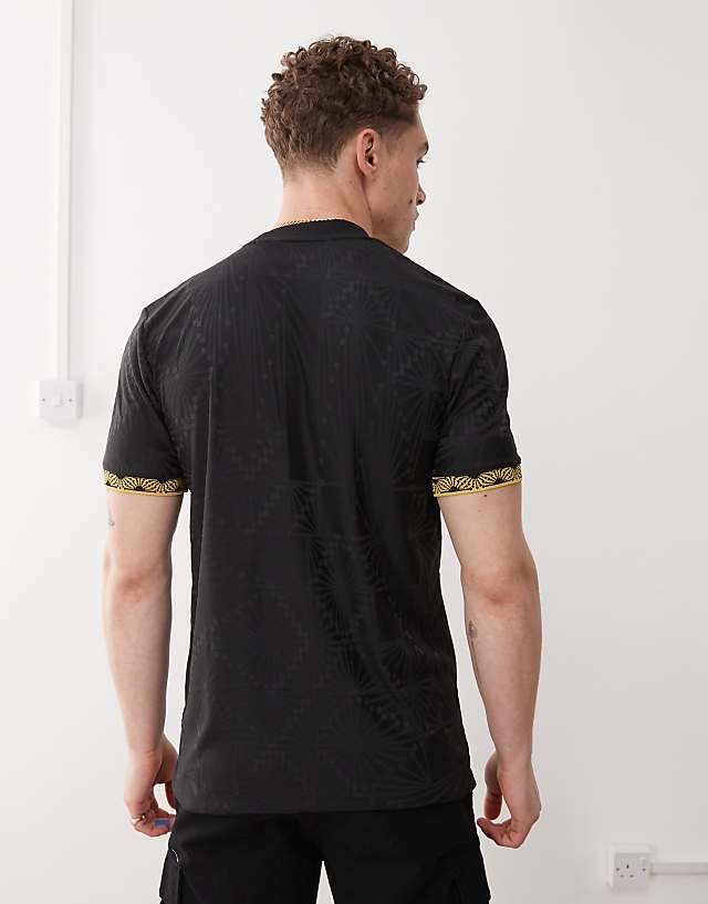 Adidas Football Mexico Anniversary Jersey In Black And Gold