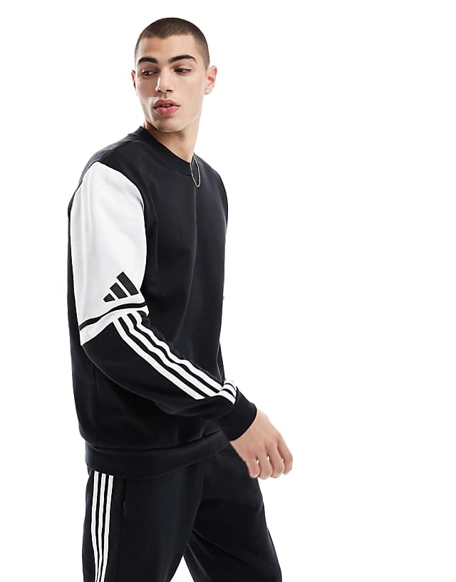 adidas Football Squadra25 sweatshirt in black and white