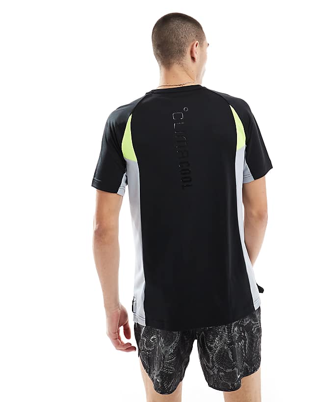 Adidas Football Tech T-shirt In Black Grey And Yellow
