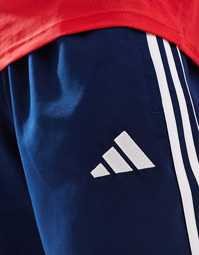 Adidas Football Tiro Essentials Shorts In Navy And Red