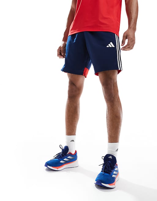 Adidas Football Tiro Essentials Shorts In Navy And Red