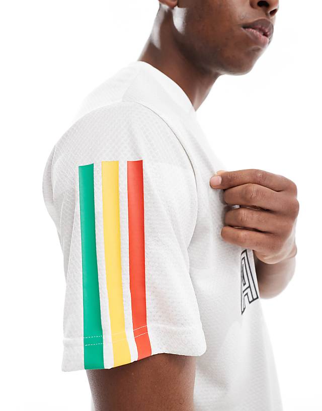Adidas Football Tiro Jersey T-shirt In White And Red