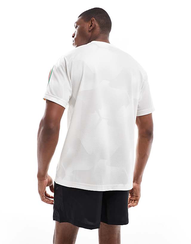 Adidas Football Tiro Jersey T-shirt In White And Red