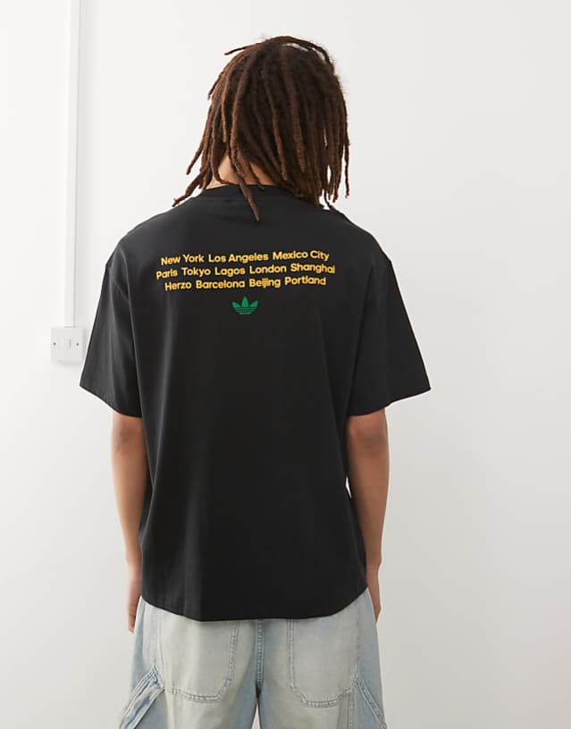 adidas Originals Basketball graphic t-shirt in black