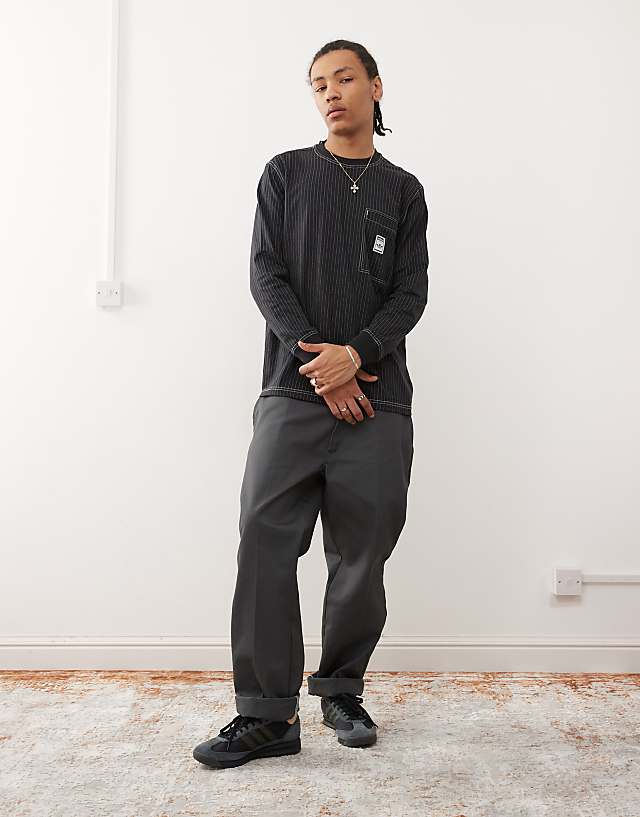 Adidas Originals Wabash Long-sleeve T-shirt In Black