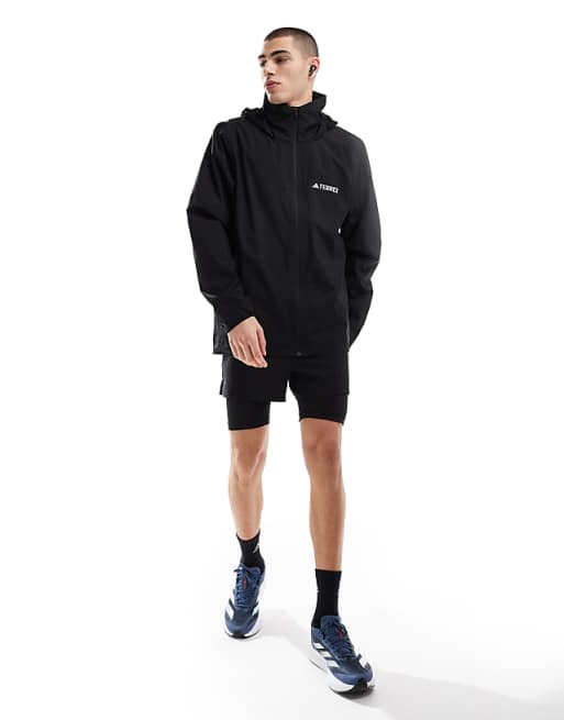 Adidas Outdoor Terrex T-shirt With Chest Print In Black