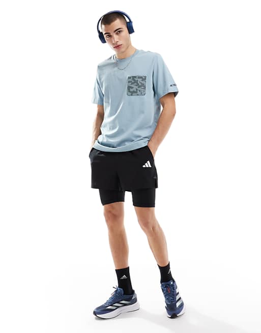 Adidas Outdoor Terrex T-shirt With Patch Pocket In Grey