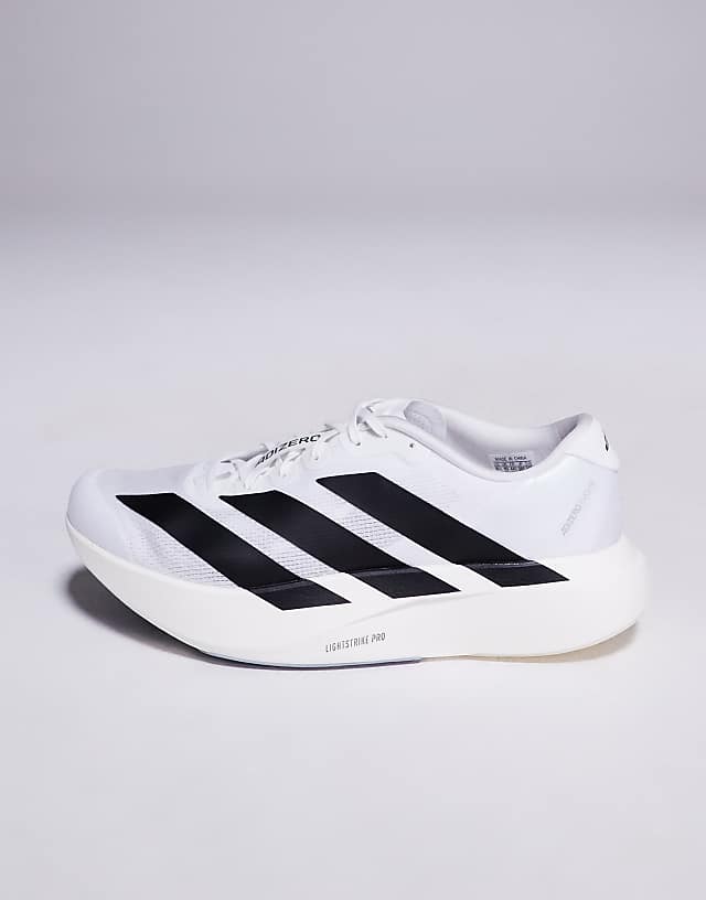 Adidas Running Adizero EVO SL Trainers In White And Black