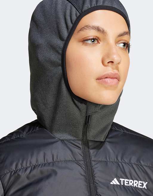 Adidas Terrex Multi Hybrid Insulated Hooded Jacket In Black