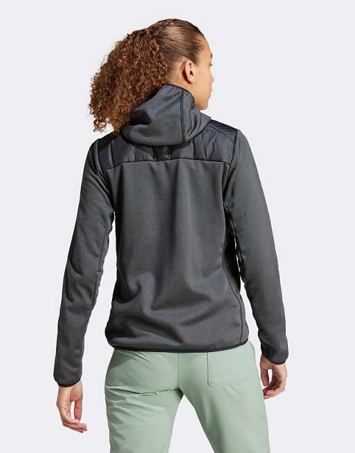 Adidas Terrex Multi Hybrid Insulated Hooded Jacket In Black