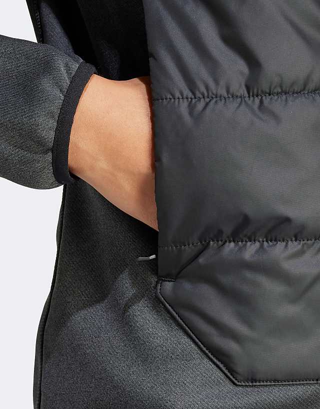 Adidas Terrex Multi Hybrid Insulated Hooded Jacket In Black